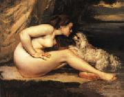 Gustave Courbet Nude with Dog China oil painting reproduction